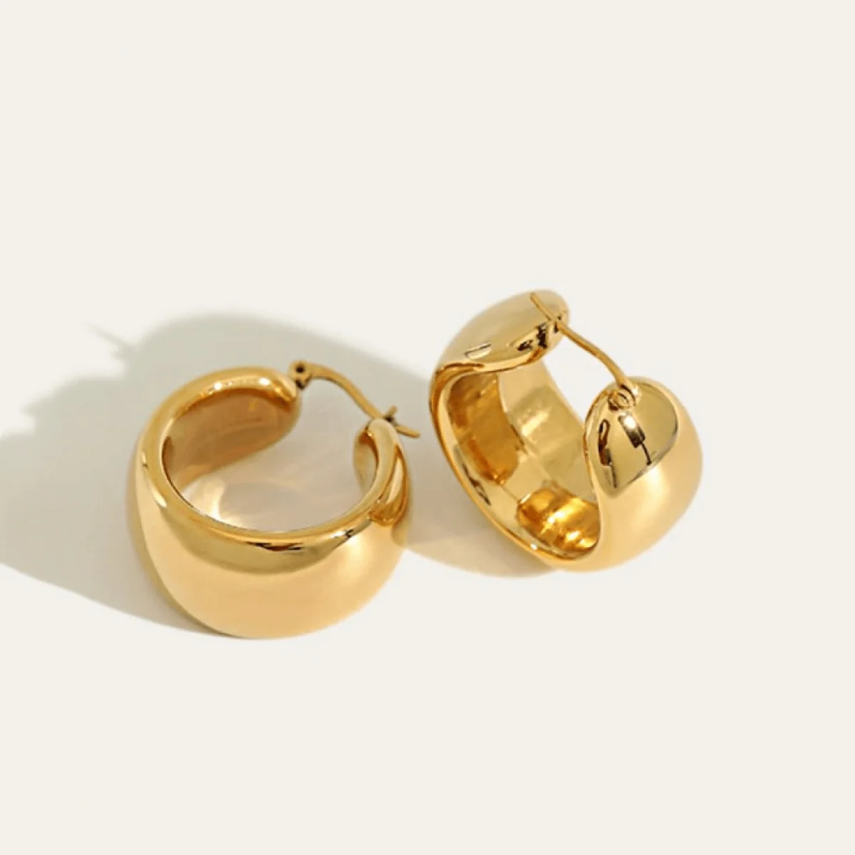 Madison Chunky Gold Hoops