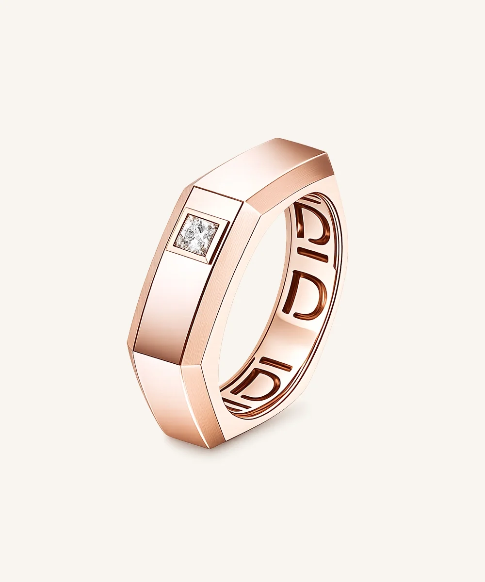Modern Diamond Signet Ring